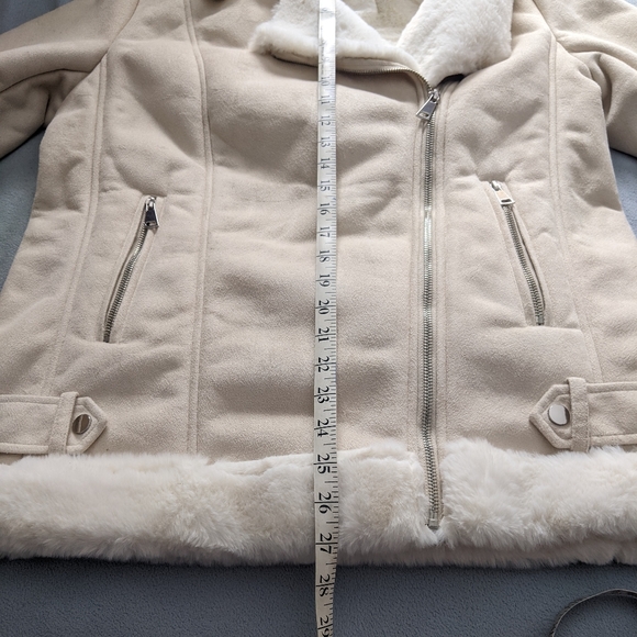 Dynamite manteau suede moto sherpa jacket - Picture 7 of 8